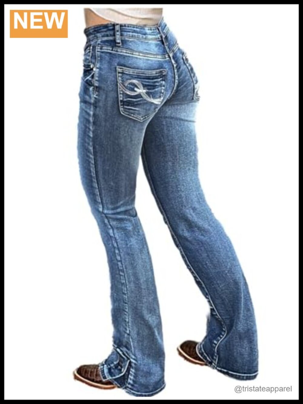 Butt Lifting Bootcut Jeans Stretchy Casual Fall Winter Flare Leg Jeans